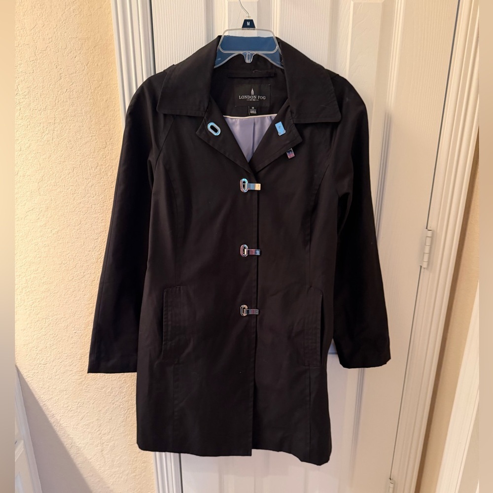 London Fog Black Trench Coat